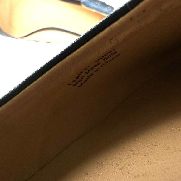 Joe’s Duarte Navy Blue Leather & Suede Rivet Studs Pointed Toe Ballet Flats - Picture 11 of 12